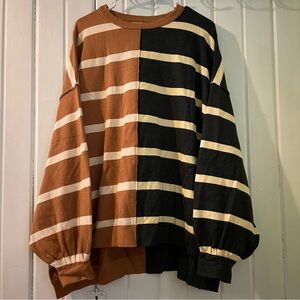 Cherry Cloth oversized striped sweater S/M like new